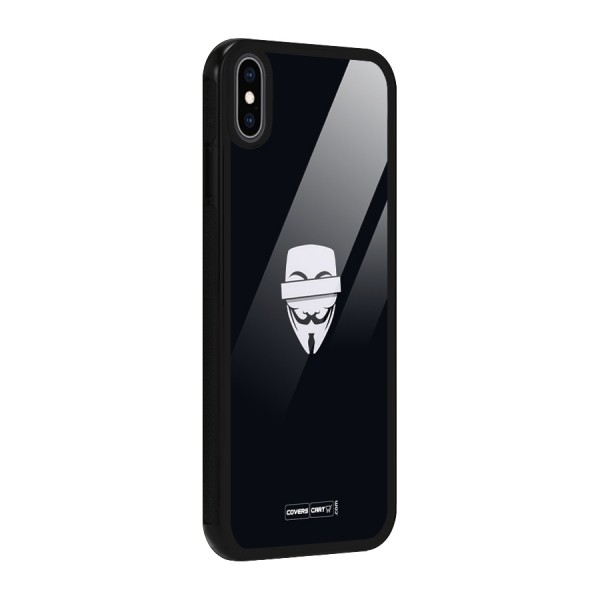 Anonymous Mask Glass Back Case for iPhone XS Max