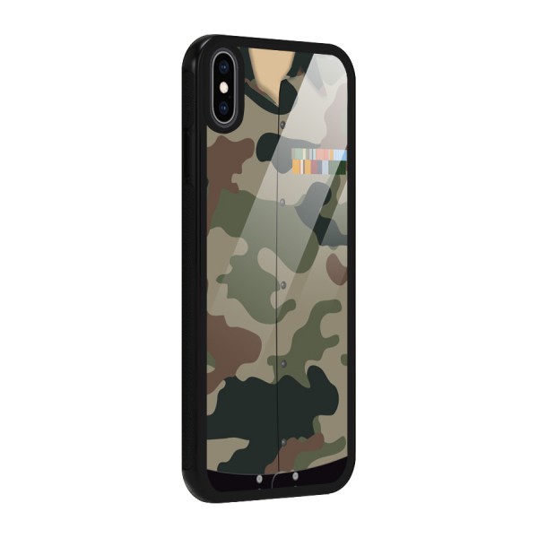 Army Uniform Glass Back Case for iPhone XS Max