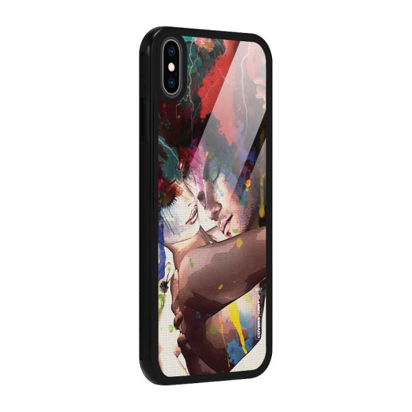 Artsy Romance Glass Back Case for iPhone XS Max