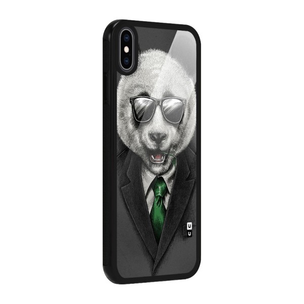 Bear Face Glass Back Case for iPhone XS Max