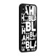 Blah Blah Pattern Glass Back Case for iPhone XS Max
