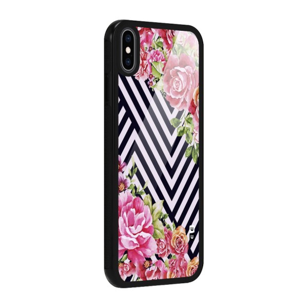 Bloom Zig Zag Glass Back Case for iPhone XS Max
