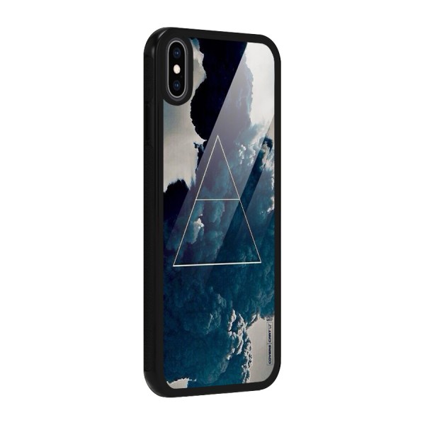 Blue Hue Smoke Glass Back Case for iPhone XS Max