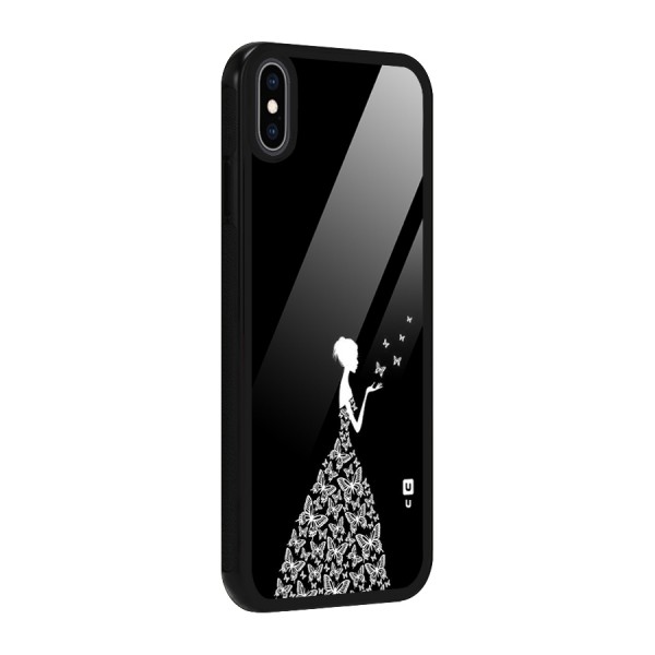 Butterfly Dress Glass Back Case for iPhone XS Max