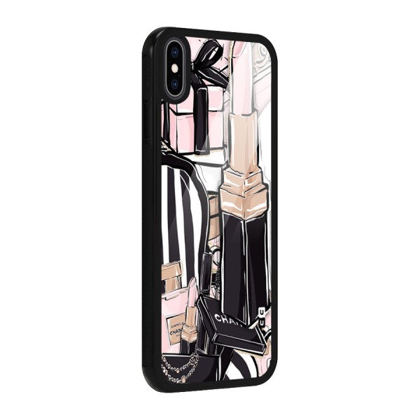 Class Girl Design Glass Back Case for iPhone XS Max
