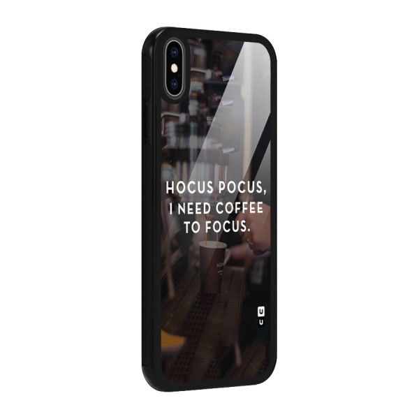 Coffee Focus Glass Back Case for iPhone XS Max