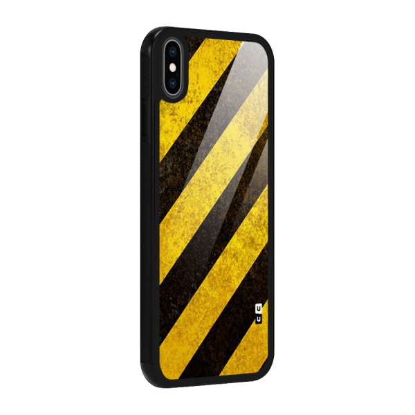 Diagonal Road Pattern Glass Back Case for iPhone XS Max