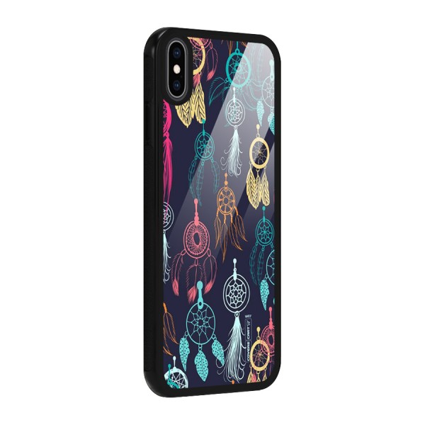 Dream Catcher Pattern Glass Back Case for iPhone XS Max