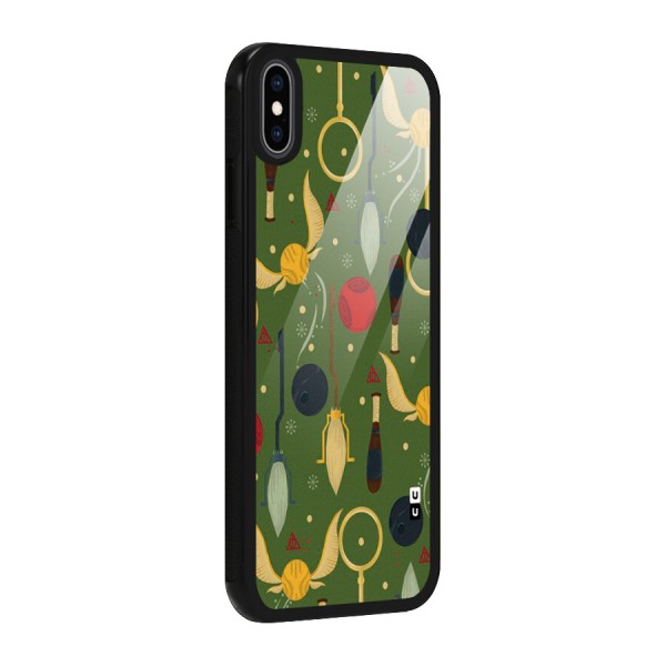 Flying Ball Pattern Glass Back Case for iPhone XS Max