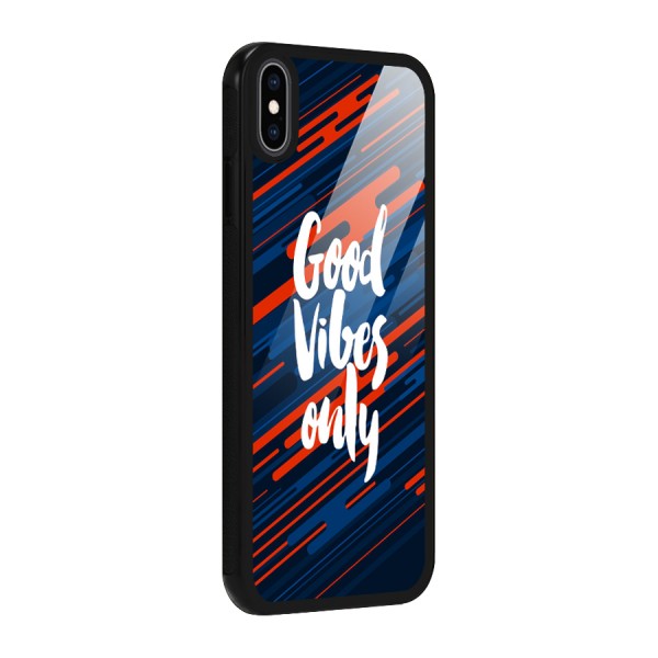 Good Vibes Only Glass Back Case for iPhone XS Max