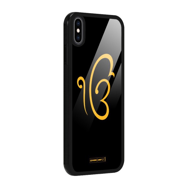 Ik Onkar Glass Back Case for iPhone XS Max