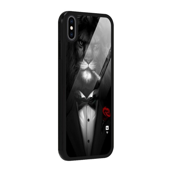 Lion Class Glass Back Case for iPhone XS Max