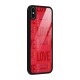 Love Pattern Glass Back Case for iPhone XS Max