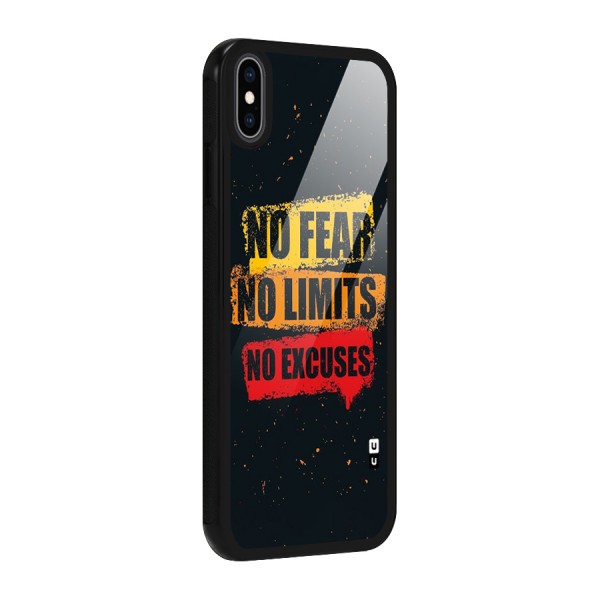 No Fear No Limits Glass Back Case for iPhone XS Max