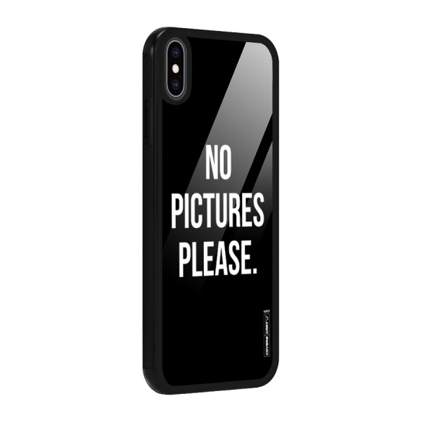 No Pictures Please Glass Back Case for iPhone XS Max