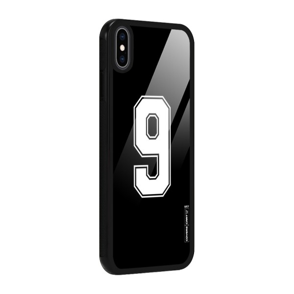 Number 9 Glass Back Case for iPhone XS Max