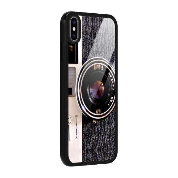 Old School Camera Glass Back Case for iPhone XS Max