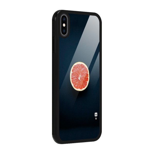 Orange Design Glass Back Case for iPhone XS Max