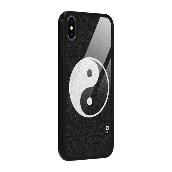 Peace Disorted Glass Back Case for iPhone XS Max