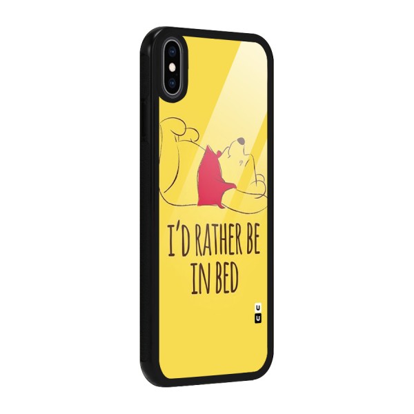 Rather Be In Bed Glass Back Case for iPhone XS Max