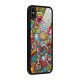 Retro Diamond Design Glass Back Case for iPhone XS Max