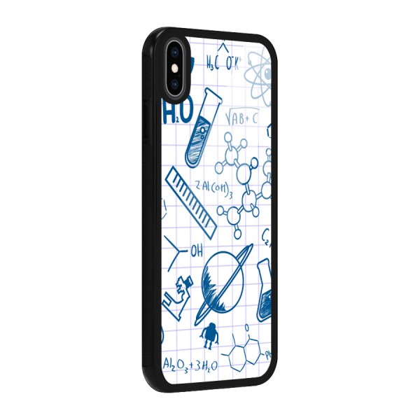 Science Notebook Glass Back Case for iPhone XS Max