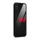 Single Red Stripe Glass Back Case for iPhone XS Max
