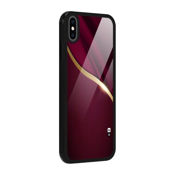 Smooth Maroon Glass Back Case for iPhone XS Max