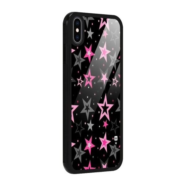 Star Outline Glass Back Case for iPhone XS Max