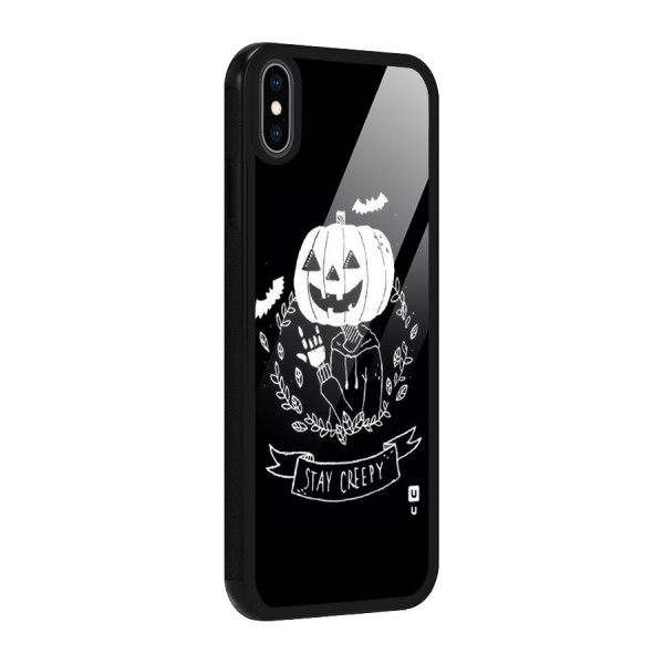 Stay Creepy Glass Back Case for iPhone XS Max