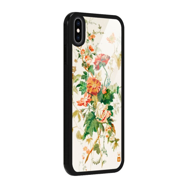 Summer Floral Glass Back Case for iPhone XS Max