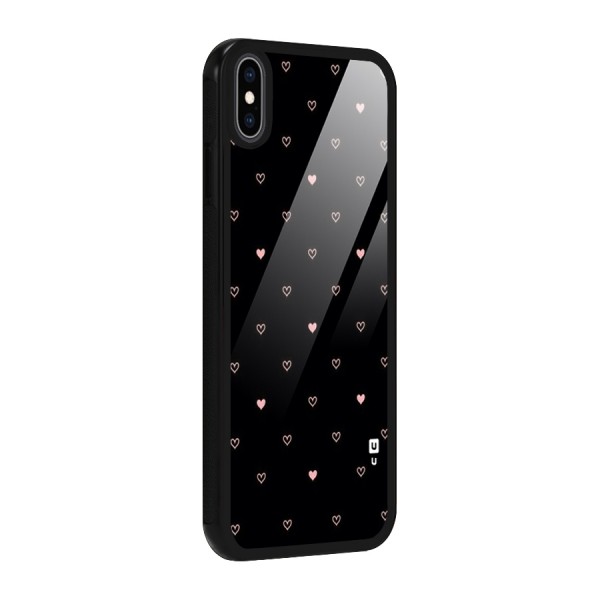 Tiny Little Pink Pattern Glass Back Case for iPhone XS Max