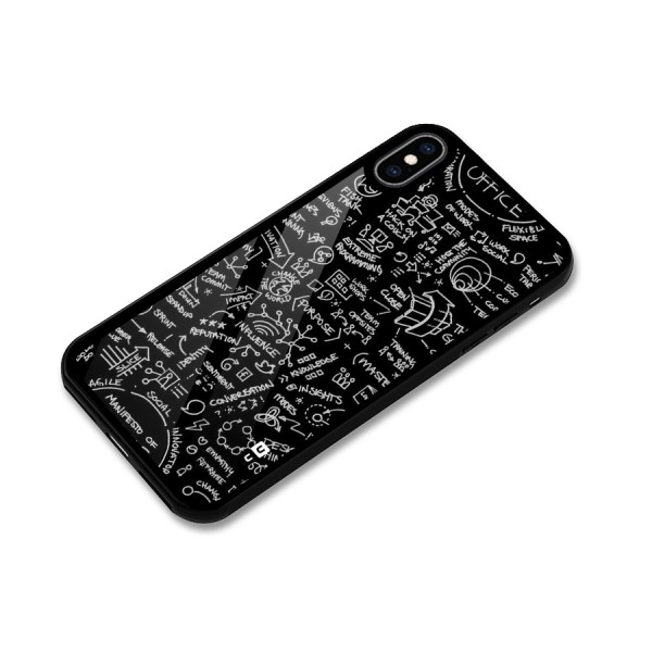 Anatomy Pattern Glass Back Case for iPhone XS Max
