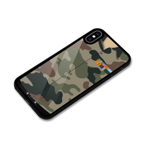 Army Uniform Glass Back Case for iPhone XS Max
