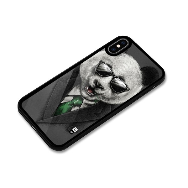 Bear Face Glass Back Case for iPhone XS Max