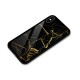 Black And Gold Design Glass Back Case for iPhone XS Max