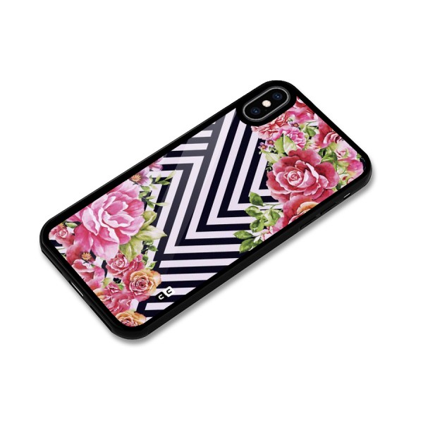 Bloom Zig Zag Glass Back Case for iPhone XS Max