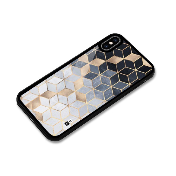 Blues And Golds Glass Back Case for iPhone XS Max