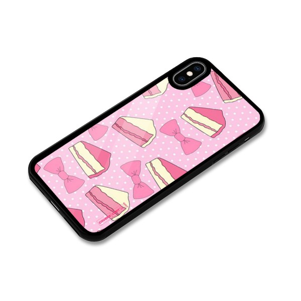 Bow Cake Glass Back Case for iPhone XS Max