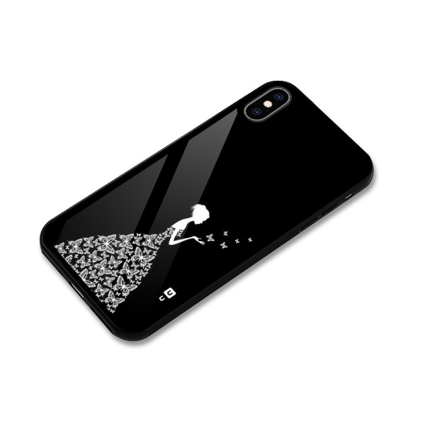Butterfly Dress Glass Back Case for iPhone XS Max