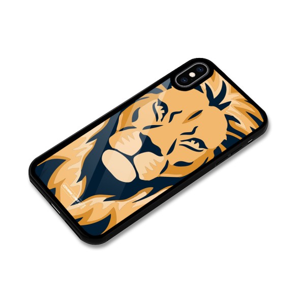 Designer Lion Glass Back Case for iPhone XS Max