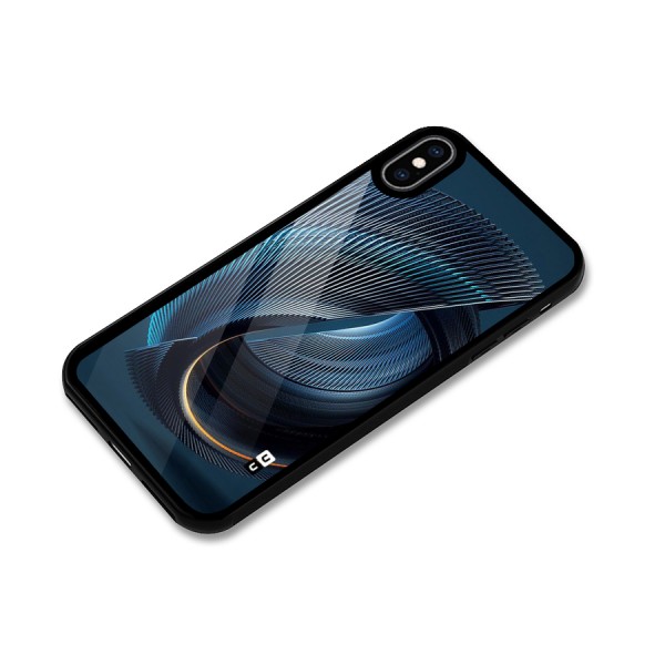 Digital Circle Pattern Glass Back Case for iPhone XS Max
