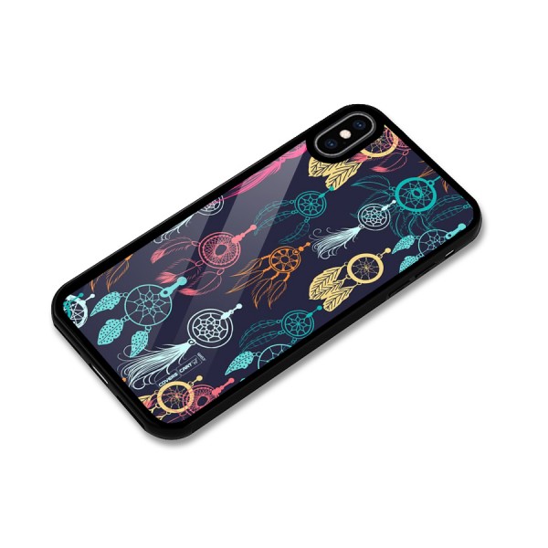 Dream Catcher Pattern Glass Back Case for iPhone XS Max