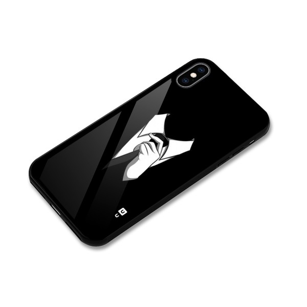 Faceless Gentleman Glass Back Case for iPhone XS Max