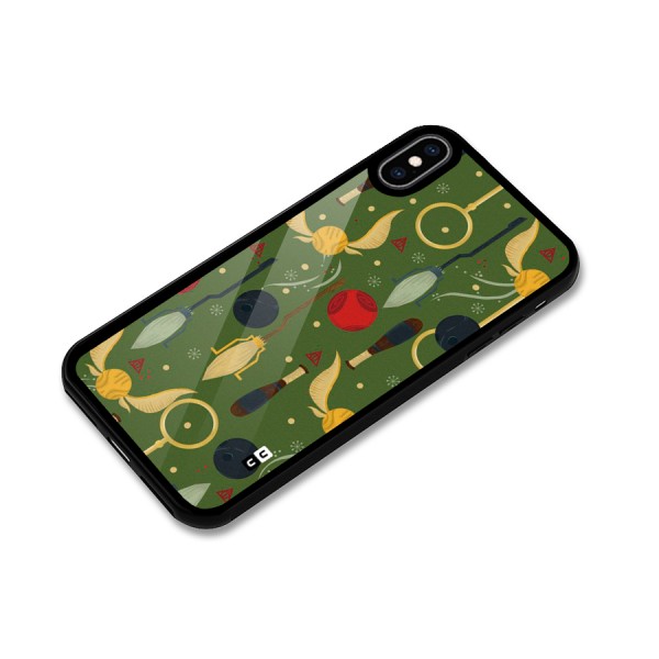 Flying Ball Pattern Glass Back Case for iPhone XS Max