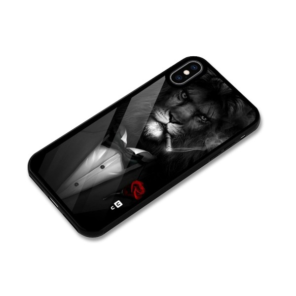 Lion Class Glass Back Case for iPhone XS Max