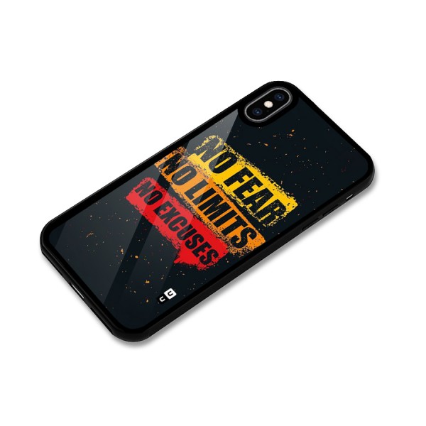 No Fear No Limits Glass Back Case for iPhone XS Max