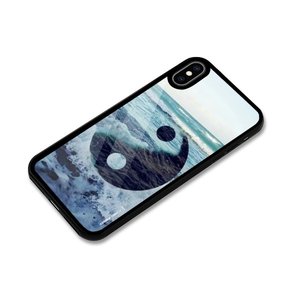 Oceanic Peace Design Glass Back Case for iPhone XS Max
