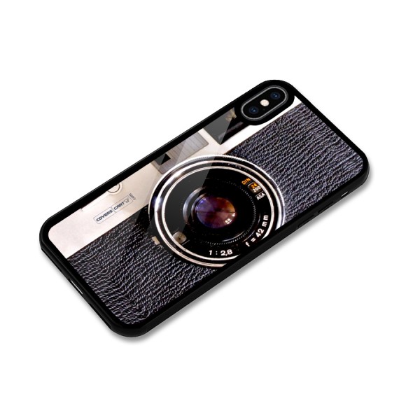 Old School Camera Glass Back Case for iPhone XS Max