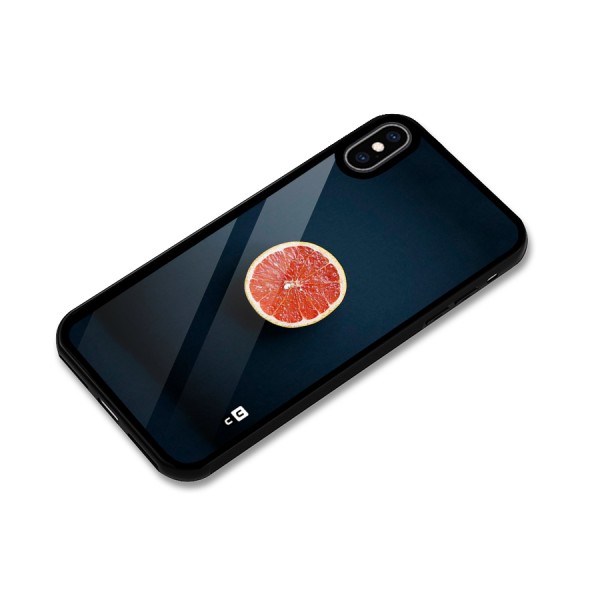 Orange Design Glass Back Case for iPhone XS Max